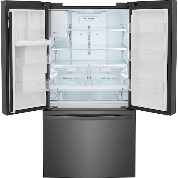 Frigidaire 27.8 Cu. Ft. French Door Bottom Freezer Refrigerator, Black Stainless Steel FRFS2823AD - main
